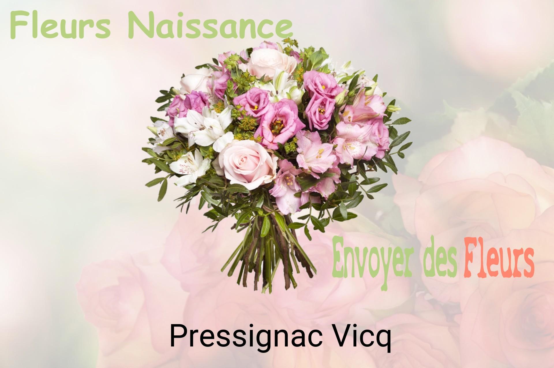 Bouquet de fleurs de naissance livré à Pressignac-Vicq