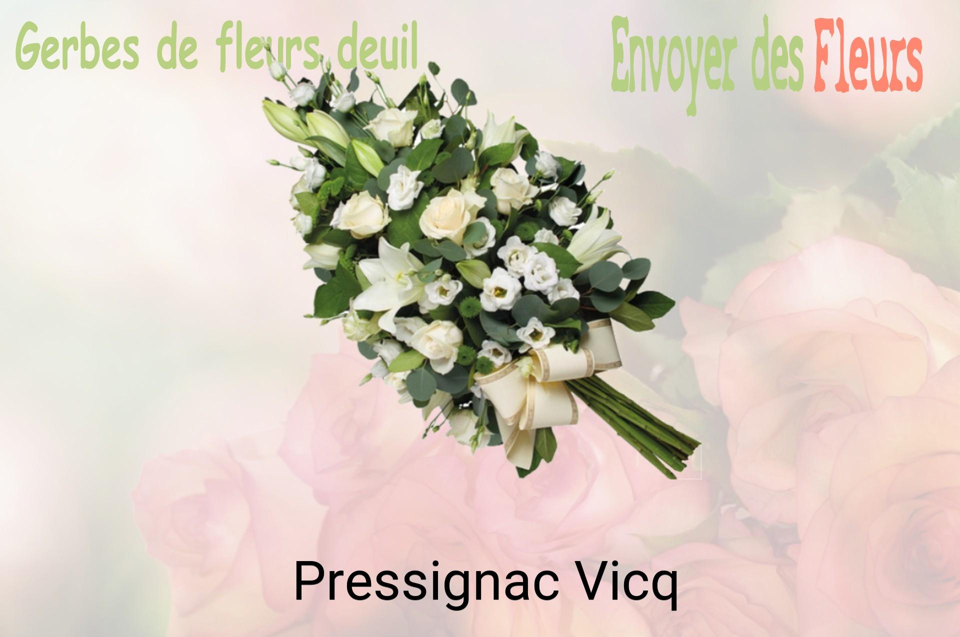 Gerbe de fleurs de deuil livrée à Pressignac-Vicq